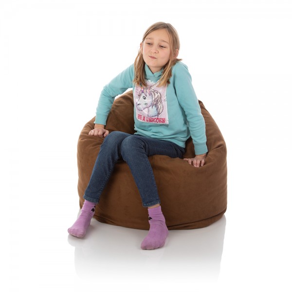 Kinder-Sitzsack Bambino | Premium Microfaser | Kaffeebraun